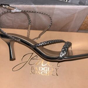 Size 7.5 silver heels